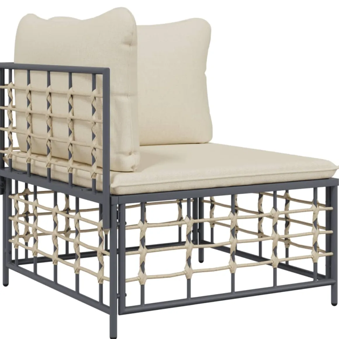 Conjunto de jardín Kenia sofá modular + mesa/reposapiés