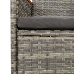 Conjunto de jardín Lisboa 2 sillas + mesa con cojines gris