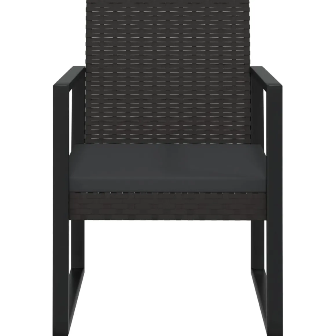 Conjunto de jardín Loop 1 sofá + 2 sillas + mesa negro