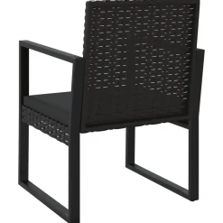 Conjunto de jardín Loop 1 sofá + 2 sillas + mesa negro