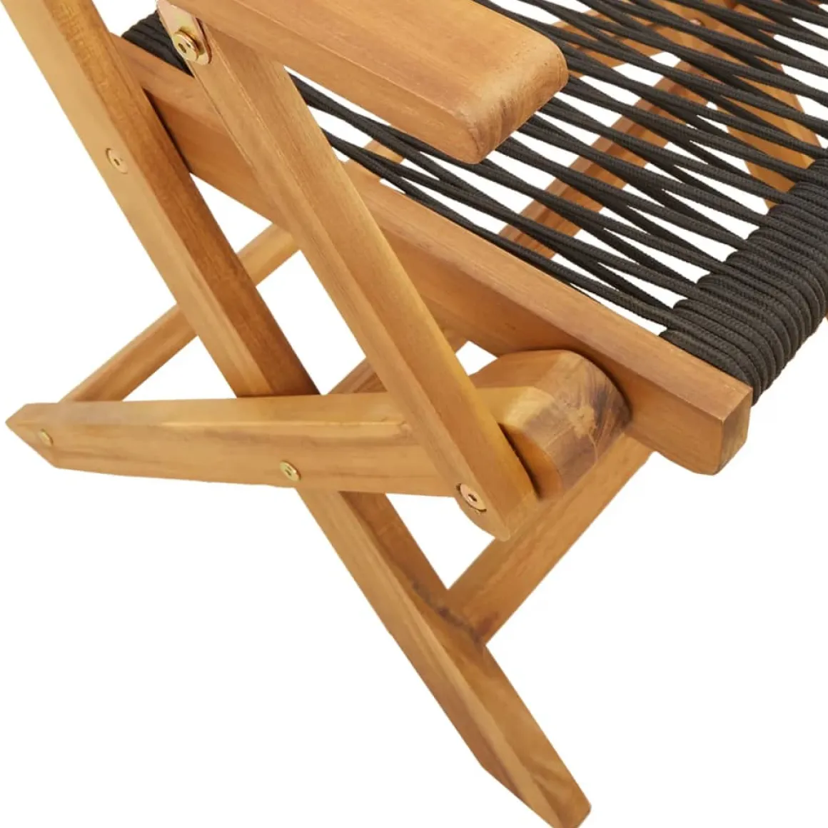 Conjunto de jardín Maddy 6 sillas + mesa natural/negro