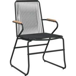 Conjunto de jardín Milán 4 sillas + mesa negro