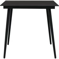 Conjunto de jardín Milán 4 sillas + mesa negro