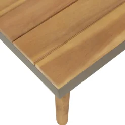Conjunto de jardín Nara sofá esquinero + mesa gris/natural