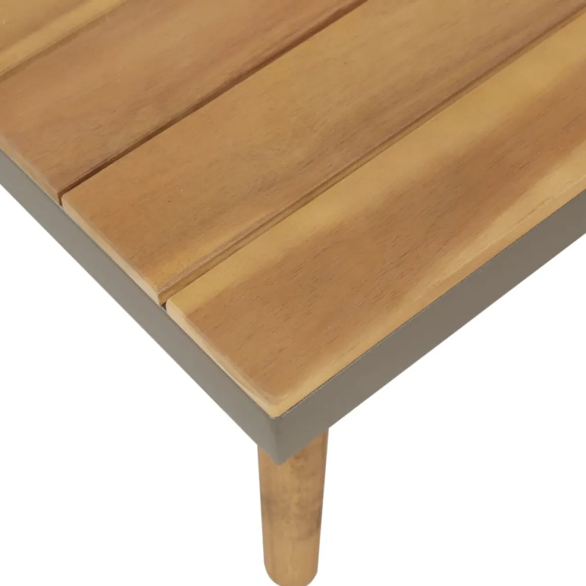 Conjunto de jardín Nara sofá esquinero + mesa gris/natural