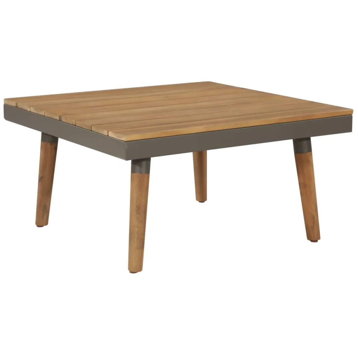 Conjunto de jardín Nara sofá esquinero + mesa gris/natural