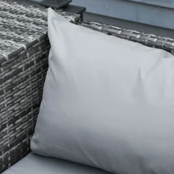 Conjunto de jardín Okavango Outsunny 2 sofás con cojines + 2 mesas gris