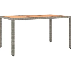 Conjunto de jardín Oporto 4 sillas + mesa con cojines gris