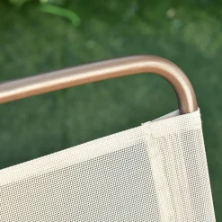 Conjunto de jardín Outsunny 4 sillas+mesa+sombrilla beige