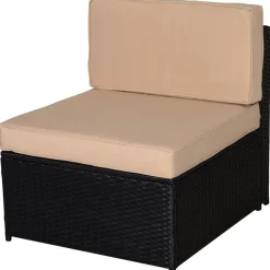 Conjunto de jardín Outsunny beige/marrón
