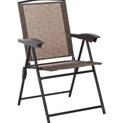 Conjunto de jardín Outsunny mesa+2 sillas marrón