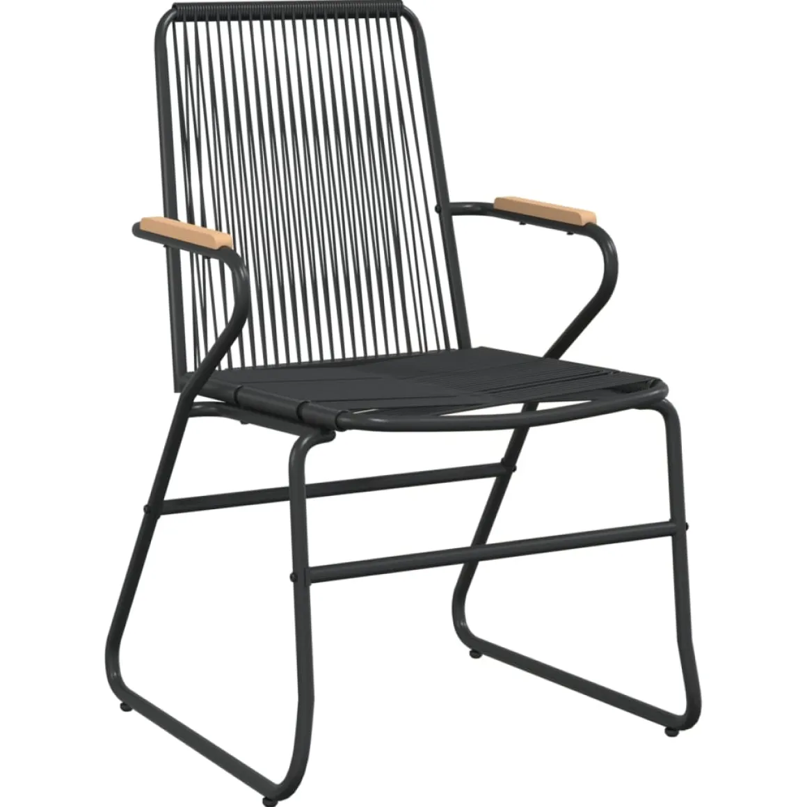 Conjunto de jardín Palermo 2 sillas + mesa negro
