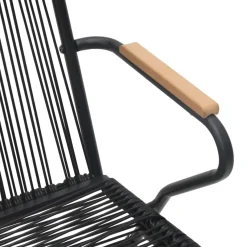 Conjunto de jardín Palermo 2 sillas + mesa negro