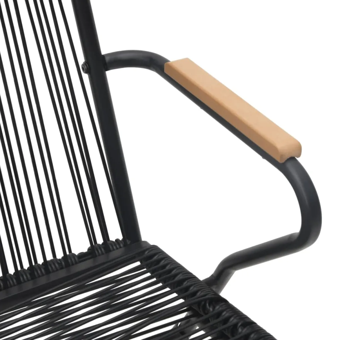 Conjunto de jardín Palermo 2 sillas + mesa negro