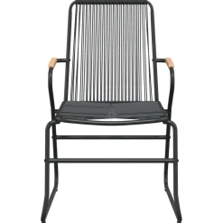 Conjunto de jardín Palermo 2 sillas + mesa negro