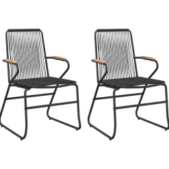 Conjunto de jardín Palermo 2 sillas + mesa negro