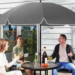 Conjunto de jardín Perla Outsunny 4 sillas + mesa + sombrilla