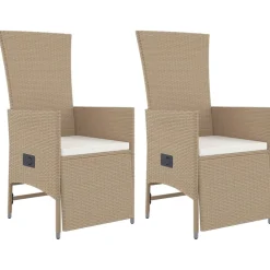 Conjunto de jardín Petunia 2 sillones + mesa beige