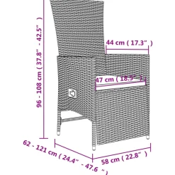 Conjunto de jardín Petunia 2 sillones + mesa beige