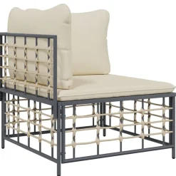 Conjunto de jardín Rafaella 4 piezas 80x214x142 cm