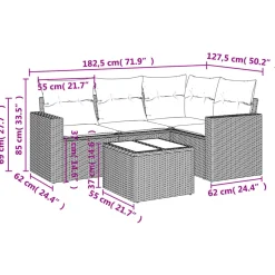 Conjunto de jardín Relax diseño modular 5 piezas