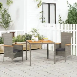 Conjunto de jardín Santa Mónica 2 sillones + 1 mesa gris