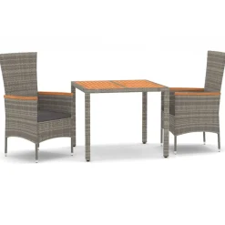 Conjunto de jardín Santa Mónica 2 sillones + 1 mesa gris