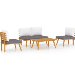 Conjunto de jardín Siena 4 piezas natural