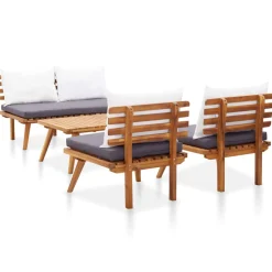 Conjunto de jardín Siena 4 piezas natural