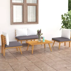 Conjunto de jardín Siena 4 piezas natural