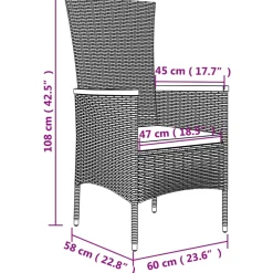 Conjunto de jardín Sintra 4 sillas + mesa gris