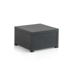 Conjunto de jardín Sira 2 sillones + 2 puffs + 1 mesa grafito