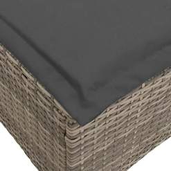 Conjunto de jardín Urki 3 plazas con cojines + reposapiés/mesa 83-91x176x138-125 cm
