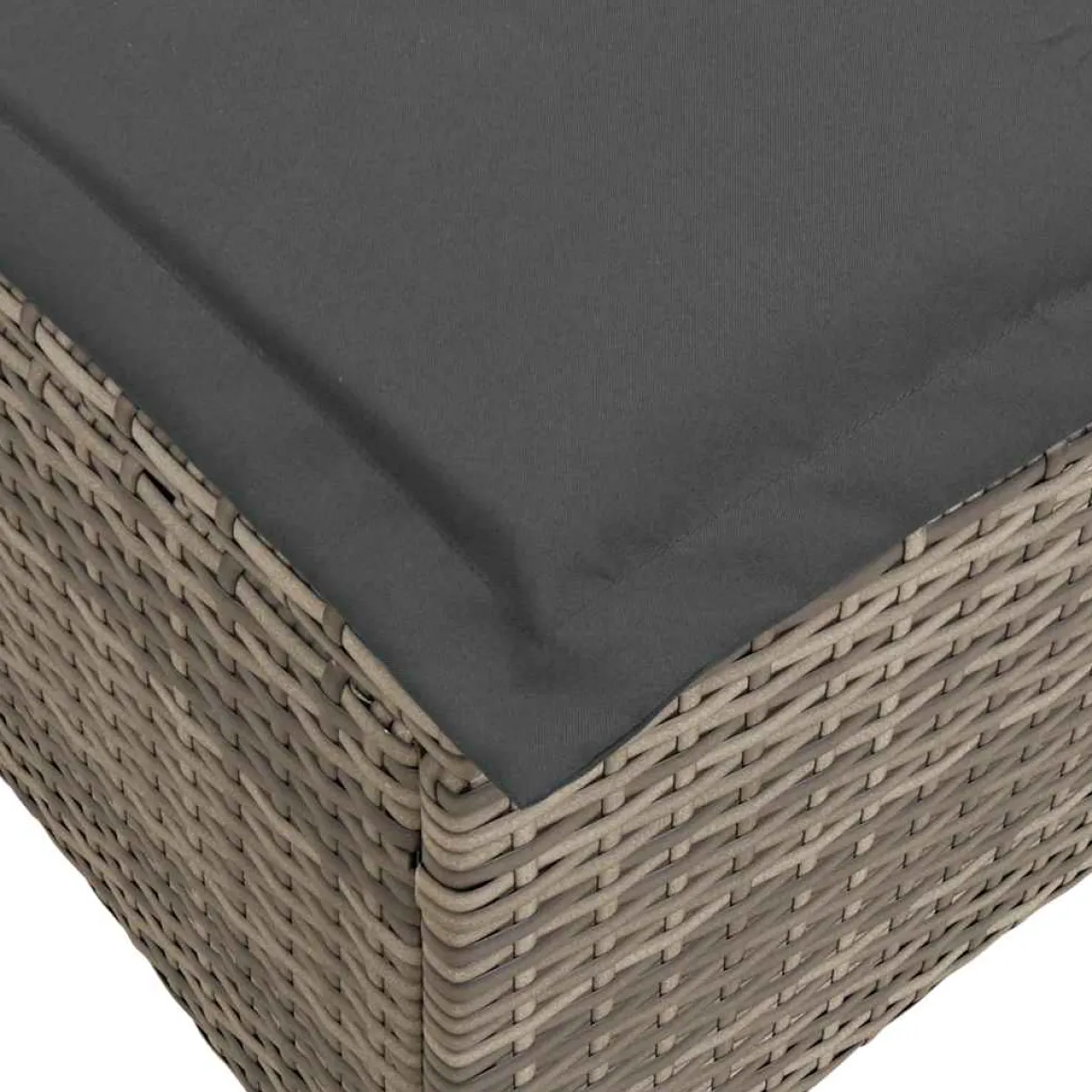Conjunto de jardín Urki 3 plazas con cojines + reposapiés/mesa 83-91x176x138-125 cm