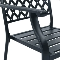 Conjunto de jardín Victoria 4 sillas + mesa negro