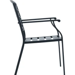 Conjunto de jardín Victoria 4 sillas + mesa negro