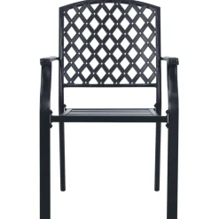 Conjunto de jardín Victoria 4 sillas + mesa negro