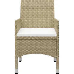 Conjunto de jardín VidaXL 2 sillones+1 mesita de ratán