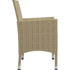 Conjunto de jardín VidaXL 2 sillones+1 mesita de ratán