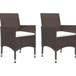 Conjunto de jardín VidaXL 2 sillones+1 mesita de ratán
