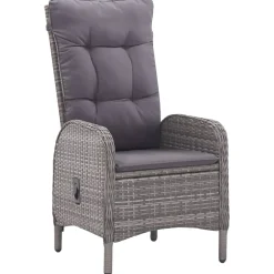 Conjunto de jardín VidaXL 2 sillones reclinables+1 mesita de ratán