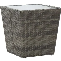 Conjunto de jardín VidaXL 2 sillones reclinables+1 mesita de ratán
