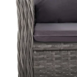 Conjunto de jardín VidaXL 2 sillones reclinables+1 mesita de ratán