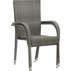 Conjunto de jardín VidaXL 2 sillas+1 mesa tapa vidrio