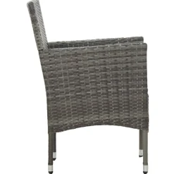 Conjunto de jardín VidaXL 2 sillones+1 mesa tapa vidrio