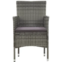 Conjunto de jardín VidaXL 2 sillones+1 mesa tapa vidrio