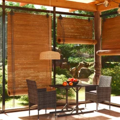 Conjunto de jardín VidaXL 2 sillones+1 mesa tapa vidrio