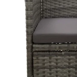 Conjunto de jardín VidaXL 2 sillones+1 mesa tapa vidrio