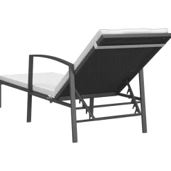 Conjunto de jardín VidaXL 2 tumbonas+1 mesita ratán