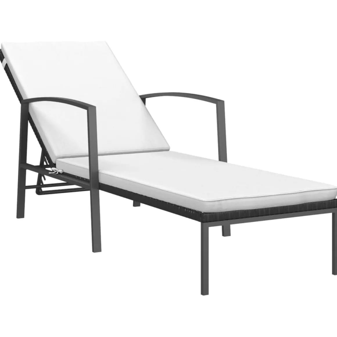 Conjunto de jardín VidaXL 2 tumbonas+1 mesita ratán